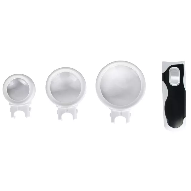 Lupa na čtení s osvětlením Levenhuk Zeno Multi ML9 -  3x; 10x; 16x (	65mm/50mm/37mm)