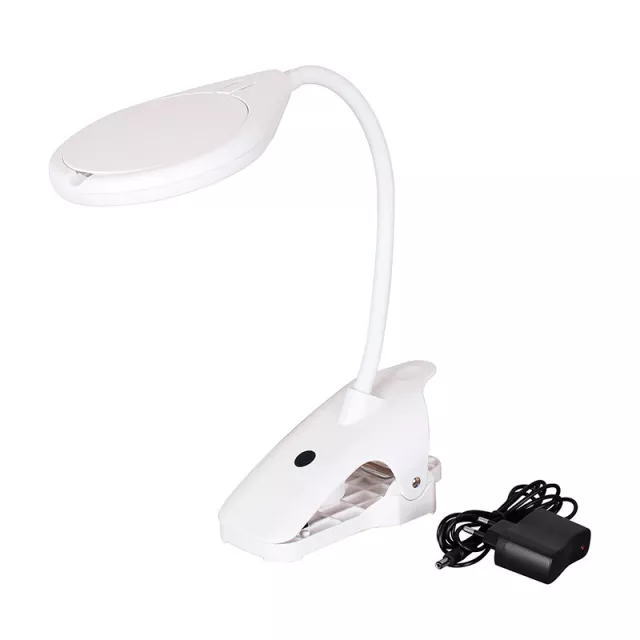 Zvětšovací lupa s osvětlením lupa Levenhuk Zeno Desk D17 - 2,3x; 6x (108mm/21mm)