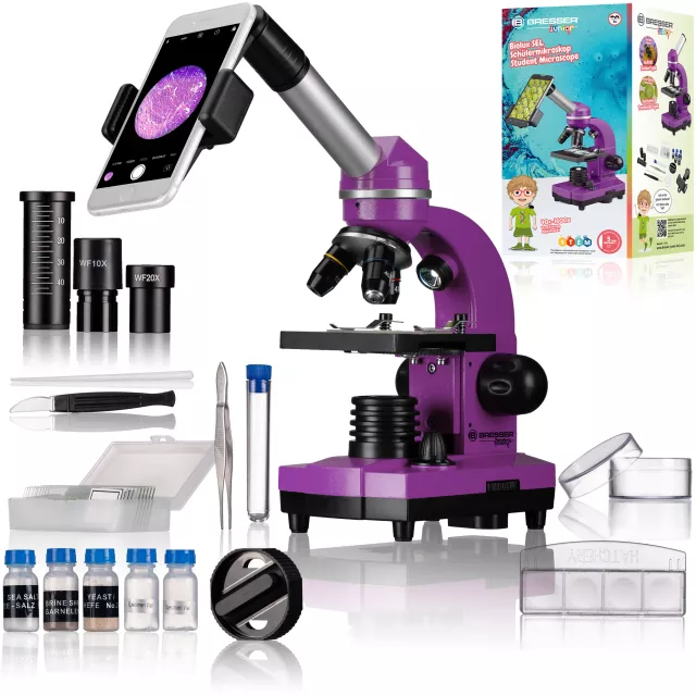 Mikroskop Bresser Junior Student Biolux SEL Purple (40-1600x)