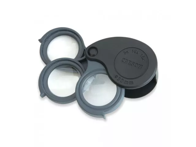 Kapesní lupa Carson TriView  TV-15 - 5x; 10x; 15x (30mm)