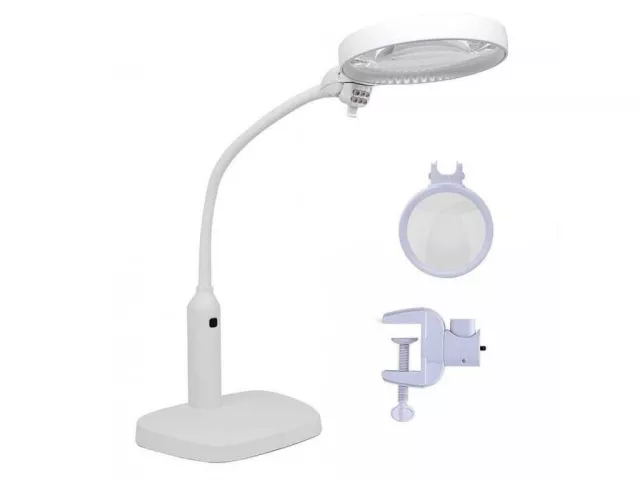 Stolní lupa s osvětlením Verkgroup V-09115 - 2x; 5x (120mm/70mm)