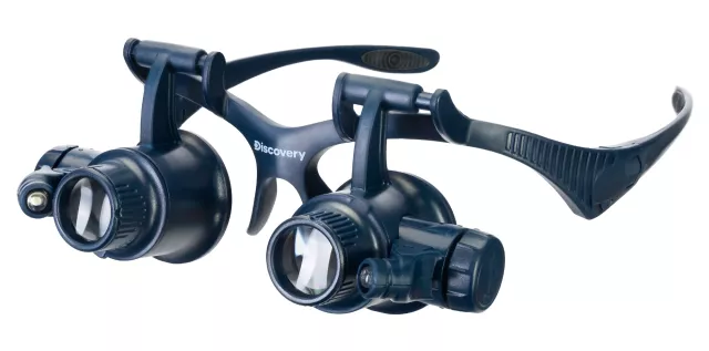 Zvětšovací lupy s obroučkami s osvětlením Levenhuk Discovery Crafts DGL 60 - 2,5x; 4x; 6x; 8x; 10x; 15x; 20x; 25x (21mm)