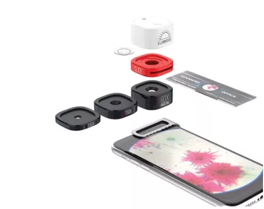 Modulární mikroskop pro chytré telefony 3v1 Konus Micro-clip pro smartphone (60-300x)