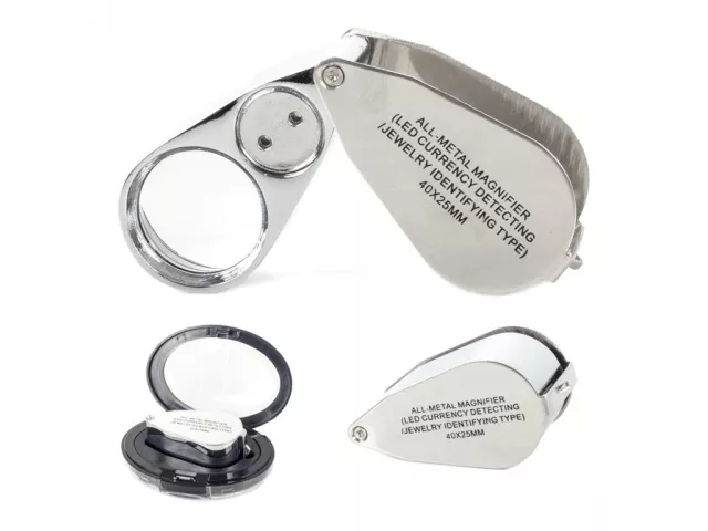 Hodinářská lupa s osvětlením Verkgroup V-09109 - 40x (25mm)