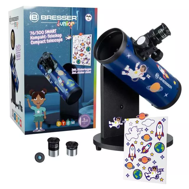 Dětský hvězdářský dalekohled Bresser Junior 76/300 SMART