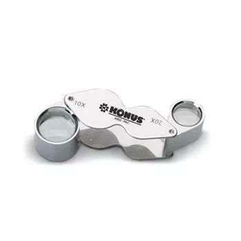 Zvětšovací lupa Konus Linen Tester duální - 10x; 20x