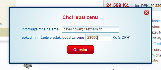 Smlouvání o ceně - druhý krok